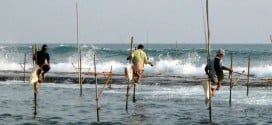 3 men fishing using own method