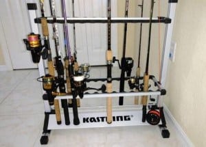 Fishing Rod Rack on display